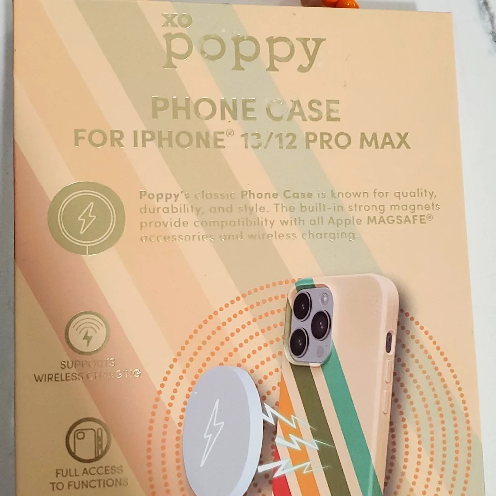 NWT XO Poppy iPhone Case Models 13/12 Pro Max MAGSAFE Compatible NIB